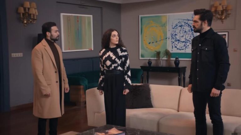 Scena w salonie rezydencji. Yaman sprzeciwia się złożonej przez Kubilaya propozycji, a Nana kieruje na niego zaskoczone spojrzenie.