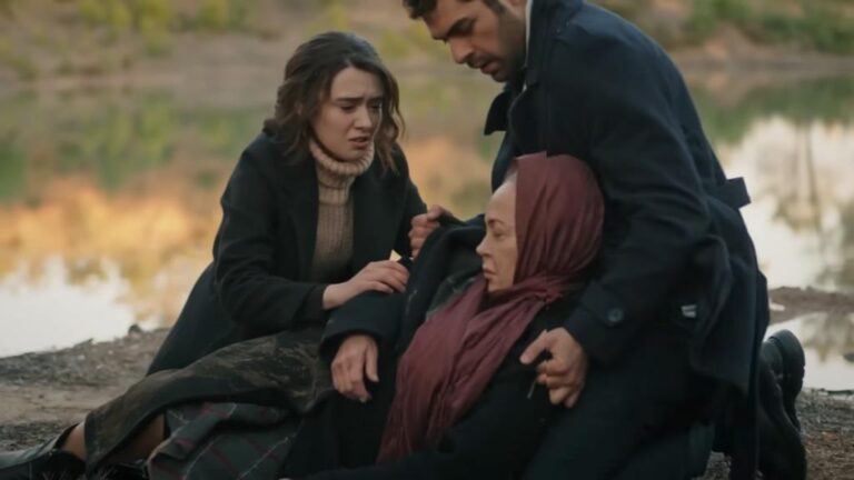 Kadr z 41. odcinka. Halil i Zeynep znajdują Zumrut w ostatniej chwili.