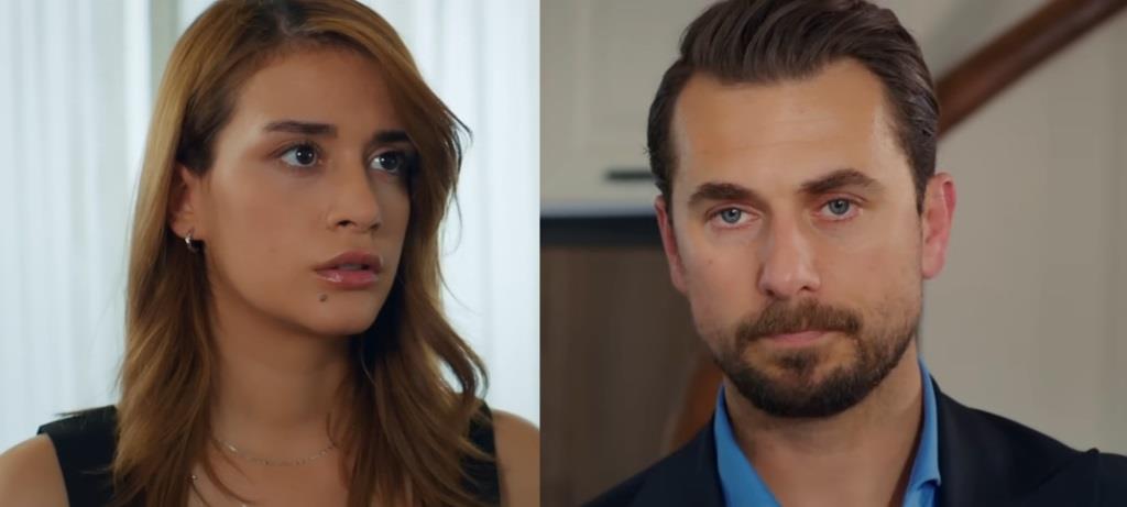 Kadr z 62. odcinka. Kuzey wyjaśnia Elif, dlaczego boi się miłości.