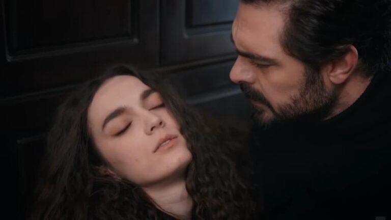 Kadr z 760. odcinka. Nana w ramionach Yamana.