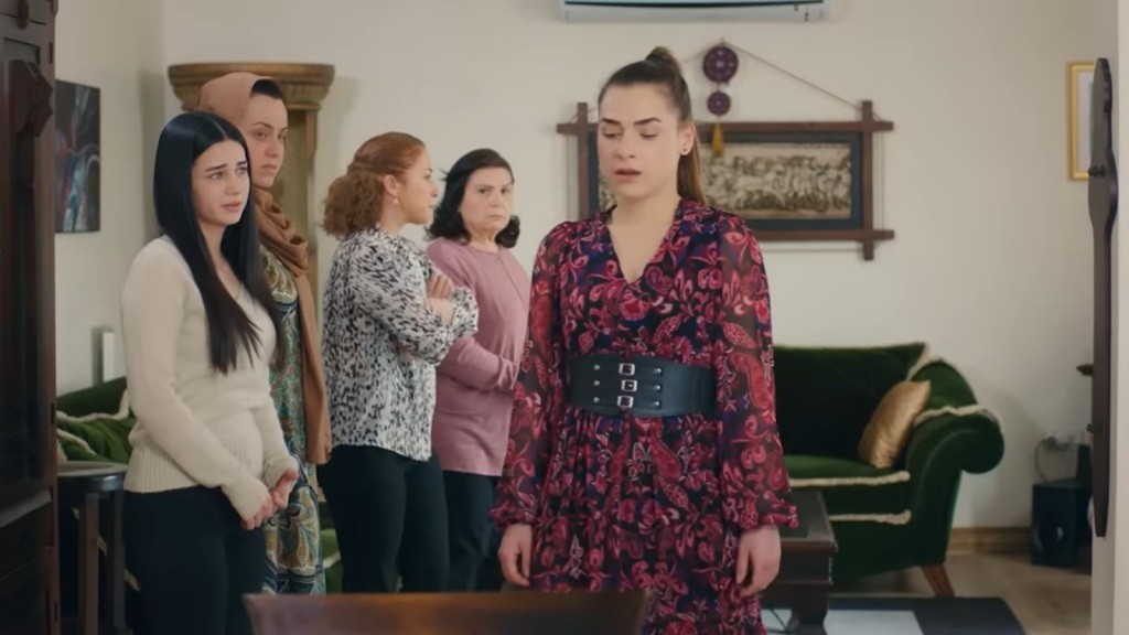 Sila zmierza w stronę wyjścia z salonu, podczas gdy pozostali domownicy mierzą ją pełnymi niechęci spojrzeniami. Tylko Bahar patrzy na siostrę z troską.