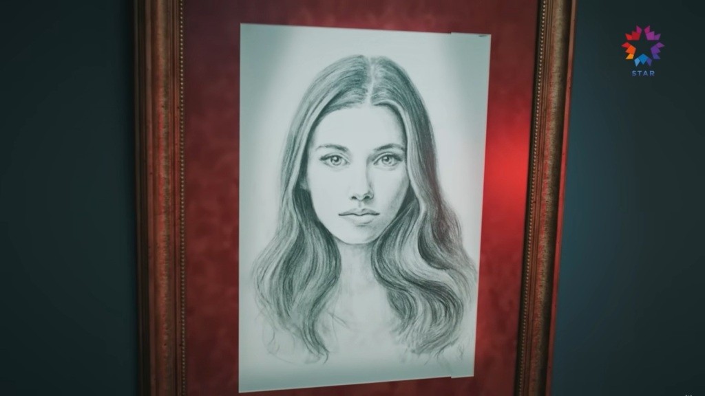 Zbliżenie na wykonany przez Ferita szkic Seyran.